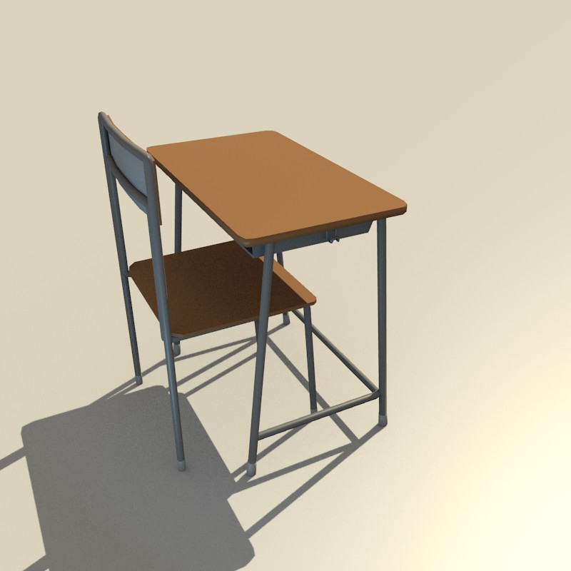 School Desk and Chair preview image 1